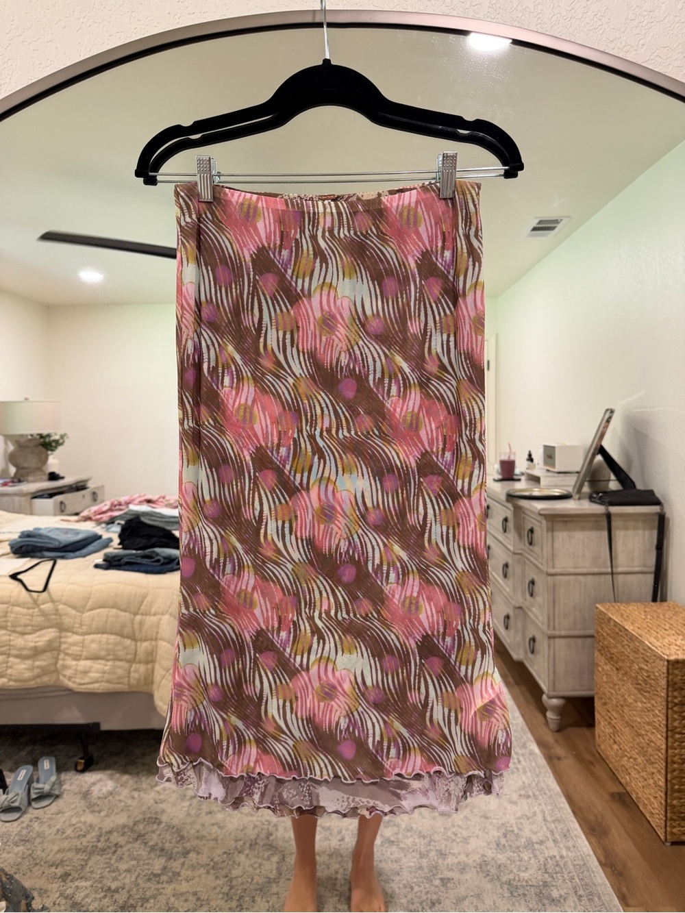 Free People Floral Wave Midi Skirt